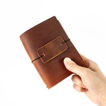 Pasaport Boy Travel Notebook Deri Defter Kılıfı - Seyahat Defteri - 11x14 cm