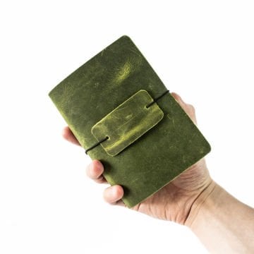 Pasaport Boy Travel Notebook Deri Defter Kılıfı - Seyahat Defteri - 11x14 cm