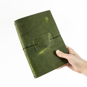 A5 Travel Notebook Deri Defter Kılıfı - Seyahat Defteri 16x23cm