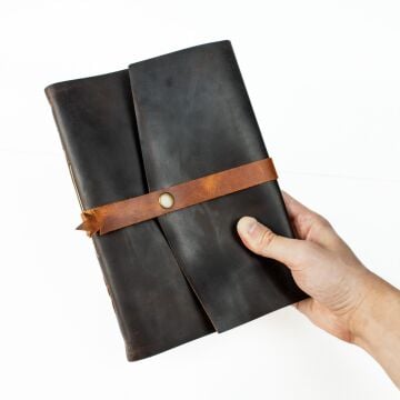Hazan Yatay Deri Defter-35x25 cm