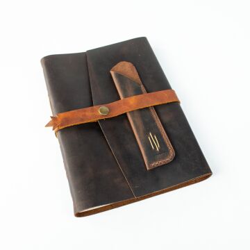 Hazan Yatay Deri Defter-35x25 cm