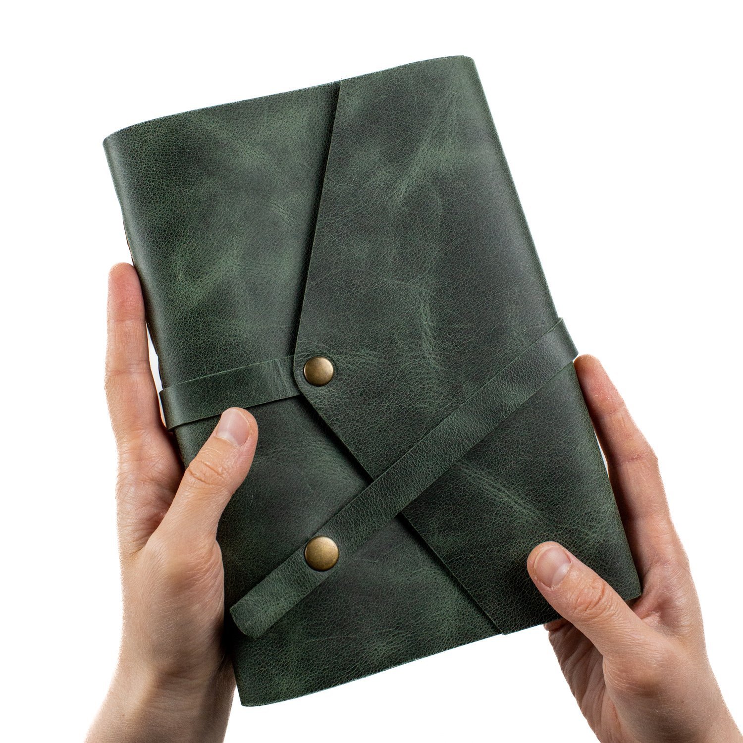 Cevher-A5 Büyük Boy Deri Defter / Çıtçıtlı