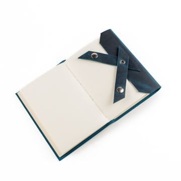 Petek - A6 Orta Boy Deri Defter / Keskin Çapraz
