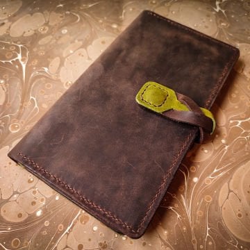 Telefon Cüzdanı / Uzun Deri Cüzdan / Çilek ve Fıstık