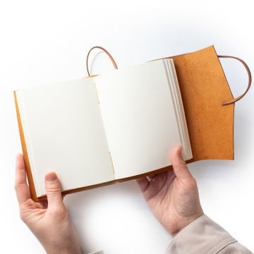 Hazan A6 Orta Boy Deri Defter