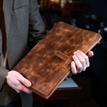 Deri Organizer - Macbook / Laptop Kılıfı, El Yapımı Organizer