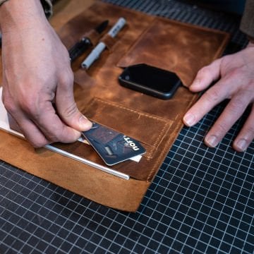 Deri Organizer - Macbook / Laptop Kılıfı, El Yapımı Organizer