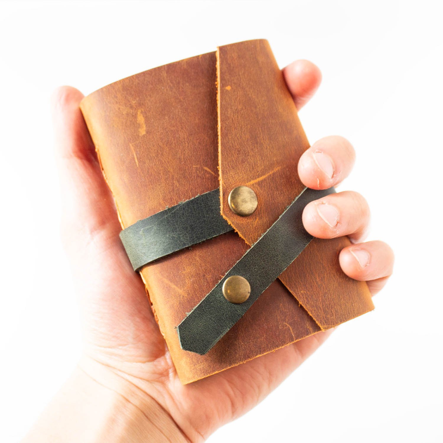 Cevher-A7 / Küçük Boy Deri Defter Camel