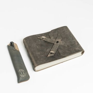 Petek-A6 Orta Boy Yatay Deri Defter