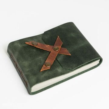 Petek-A6 Orta Boy Yatay Deri Defter