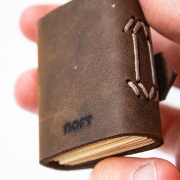 Petek Mini Deri Defter - 2 Kahverengi