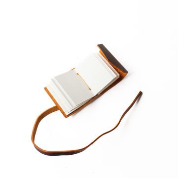 Petek - Mini Deri Defter / Suluboya Defteri / Resim Defteri Camel