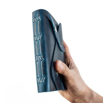 Petek - A6 Orta Boy Deri Defter / 5 Ortalı - Liderin Paltosu Tasarım