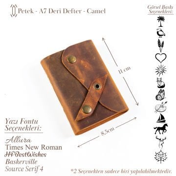 Petek - A7 / Küçük Boy Deri Defter 2 - Liderin Paltosu