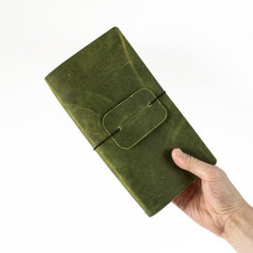 Standart Boy Travel Notebook Deri Defter Kılıfı - Seyahat Defteri - 22x13 cm