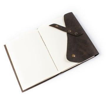 Petek - A5 Büyük Boy Deri Defter - Liderin Paltosu