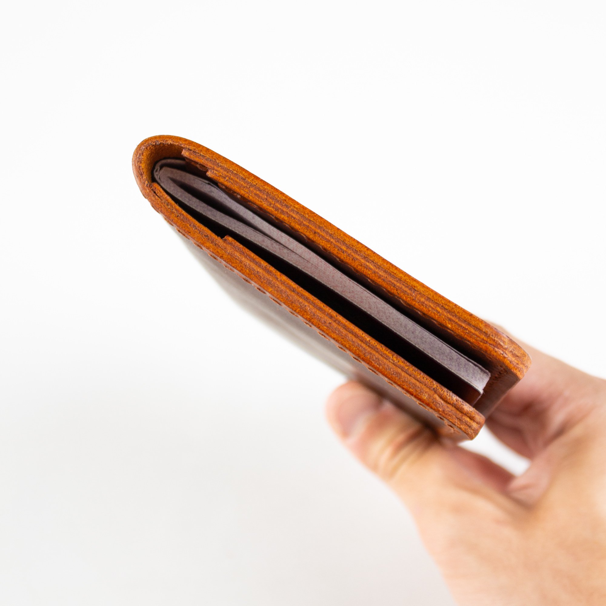 Aras-El Yapımı Deri Pasaport Kılıfı/Cüzdanı Camel