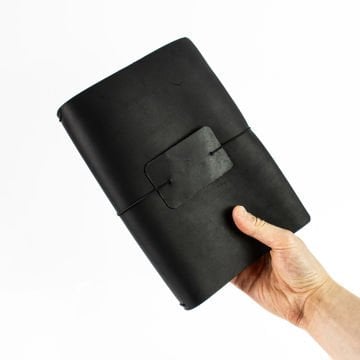 A5 Travel Notebook Deri Defter Kılıfı - Seyahat Defteri 16x23cm