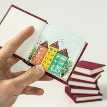 Kadife - Suluboya / Resim Defteri + Mini Suluboya Paleti Seti