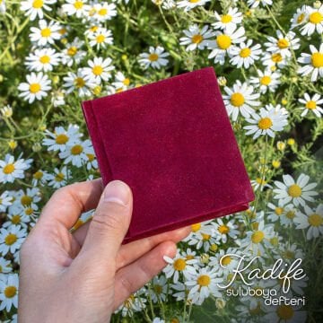 Kadife - Suluboya Defteri / Resim  Defteri - Mini (8x8cm)