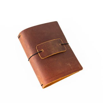 Pasaport Boy Travel Notebook Deri Defter Kılıfı - Seyahat Defteri - 11x14 cm Camel