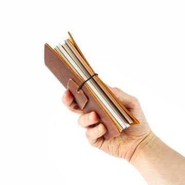 Pasaport Boy Travel Notebook Deri Defter Kılıfı - Seyahat Defteri - 11x14 cm Camel