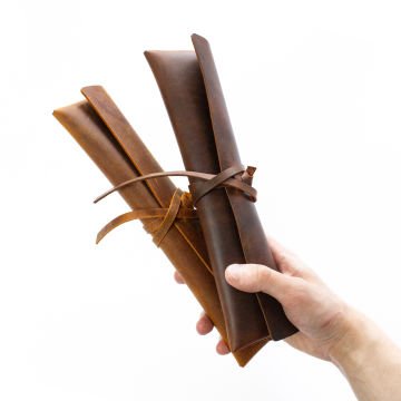 Bade 2 - El Yapımı Deri Kalemlik - 26cm