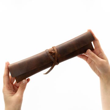 Bade 2 - El Yapımı Deri Kalemlik - 26cm