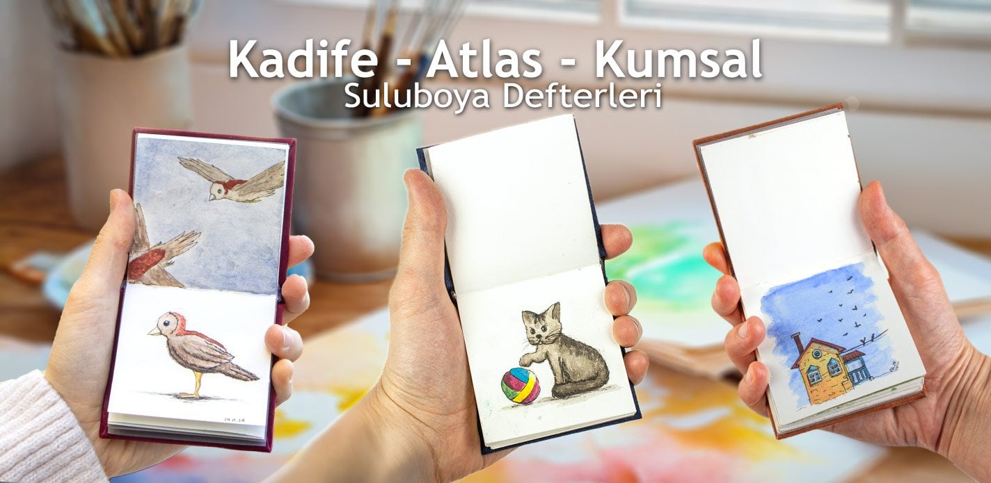 Suluboya Defterleri - Mini suluboya paleti - Suluboya setleri ve diğer